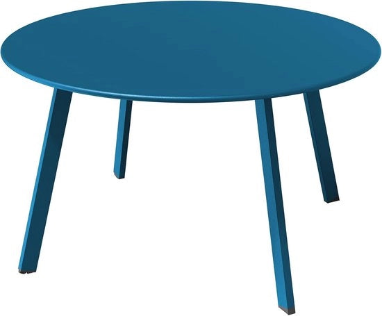 Tavolo da Salotto a Rondi per Esterno e Interno - 70cm - Tavolino Decorativo Moderno in Blu Pacco