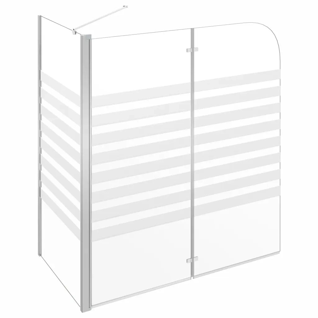 Cabina da Bagno 120x68x130 cm in Vetro Temperato a Righe 146226