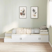 Struttura letto con contenitore Bianco 75 cm Legno multistrato 3335589