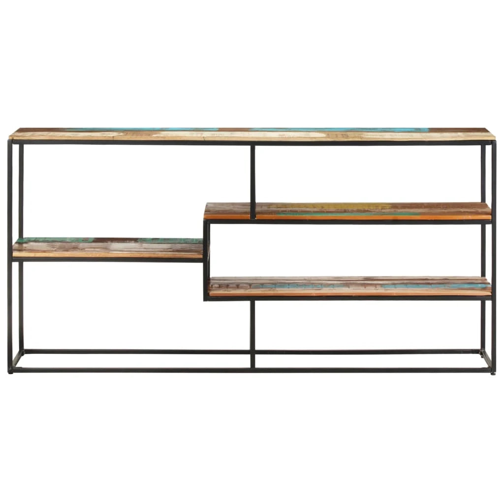 Buffet credenza cassettiera armadio mobile contenitore organizer per cucina soggiorno salotto 150 x 30 x 75 cm legno massello di recupero marrone 02_0029555