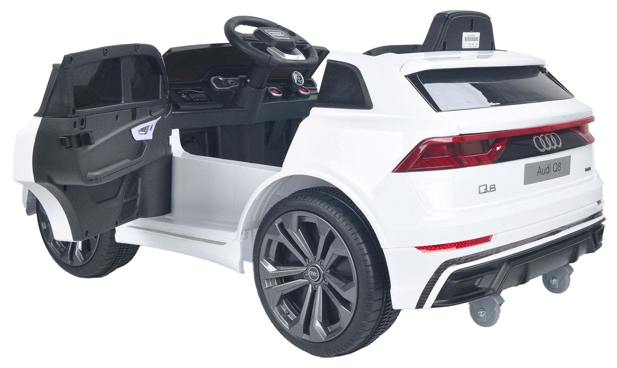 Macchina Elettrica per Bambini 12V con Licenza Audi Q8 Bianca