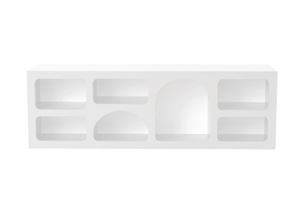 Credenza in legno "Ferlis" - 160 x 40 x 51 cm - Bianco