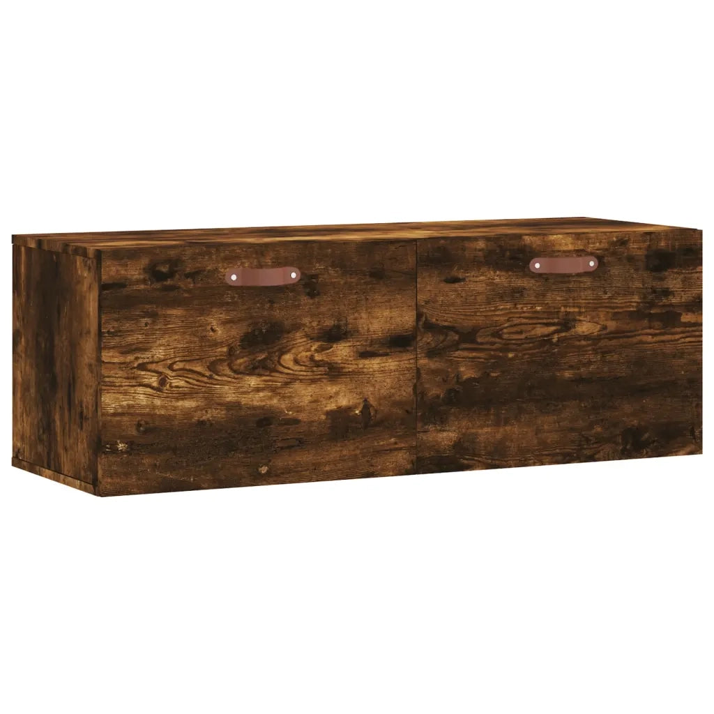 Armadietto a Muro | Mobile a Parete Rovere Fumo 100x36,5x35 cm in Legno Multistrato