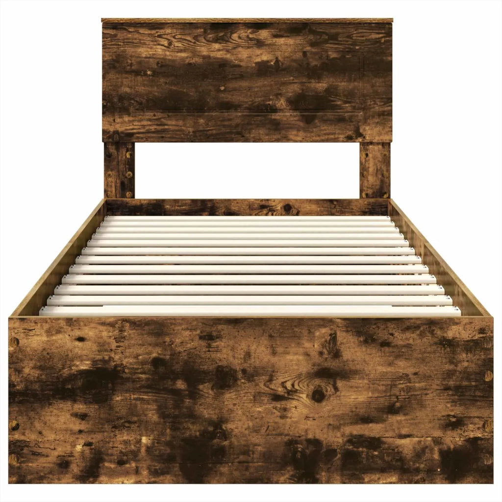 Struttura del letto Rovere fumé 100 x 200 cm Legno multistrato