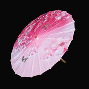 Parasole a mano con manico in legno - Decorazione asiatica - Accessori per viaggio - Modello unico - Impermeabile al vento