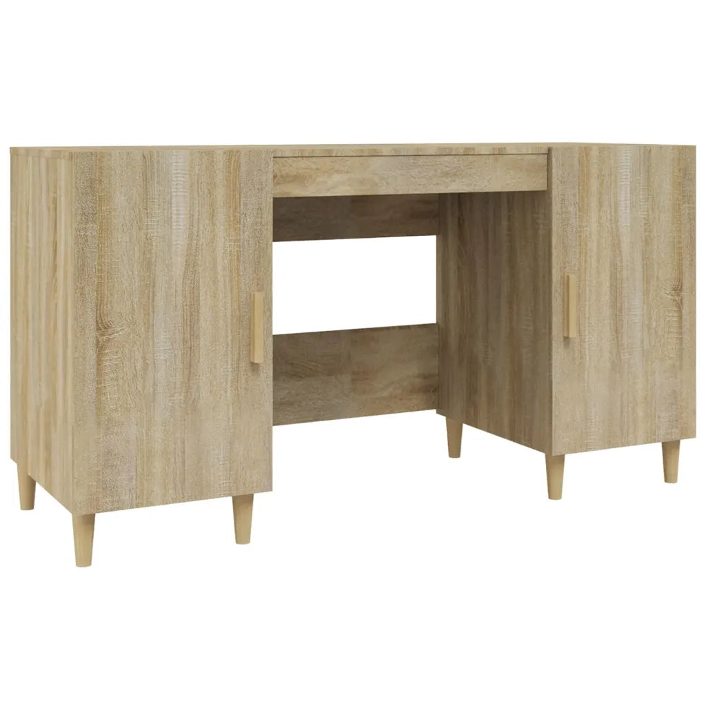 Scrivania | Tavolo da Ufficio Rovere Sonoma 140x50x75 cm in Legno Multistrato