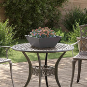 Vaso da giardino 5 pz-Set di 5 Fioriera da Esterno-Contenitore per Piante Nero 40 x 40 x 15 cm