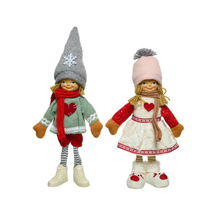 BAMBINI TESSUTO 25CM BIANCHI