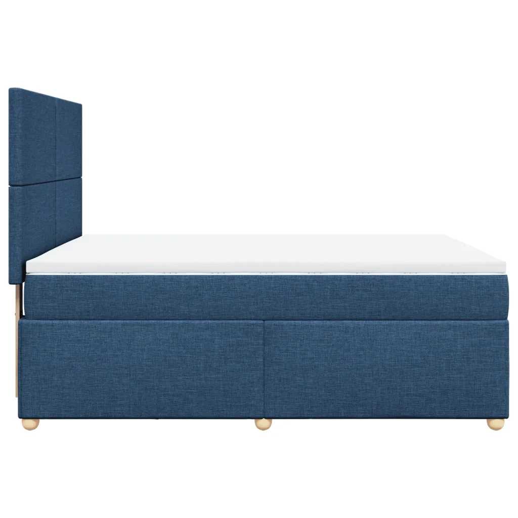 Giroletto a Molle con Materasso Blu 140x200 cm in Tessuto