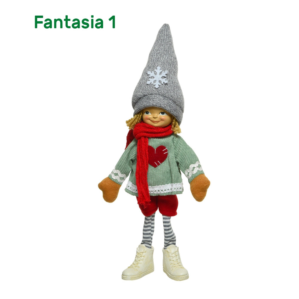 BAMBINI TESSUTO 25CM BIANCHI