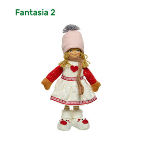 BAMBINI TESSUTO 25CM BIANCHI