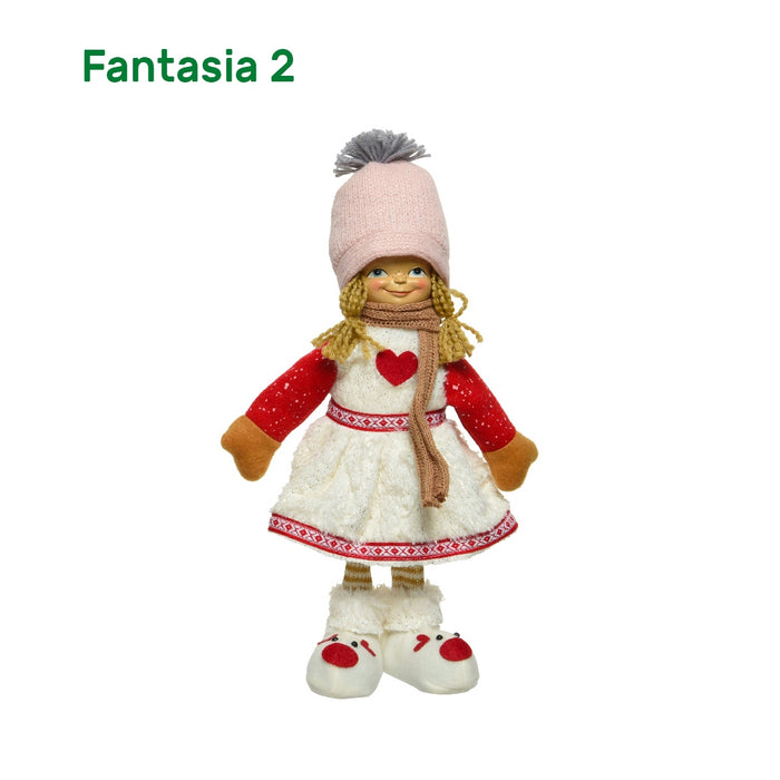 BAMBINI TESSUTO 25CM BIANCHI