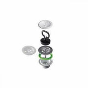 Piletta lavello 2 pp inox gr. se nza troppo pieno x lav.ceramica