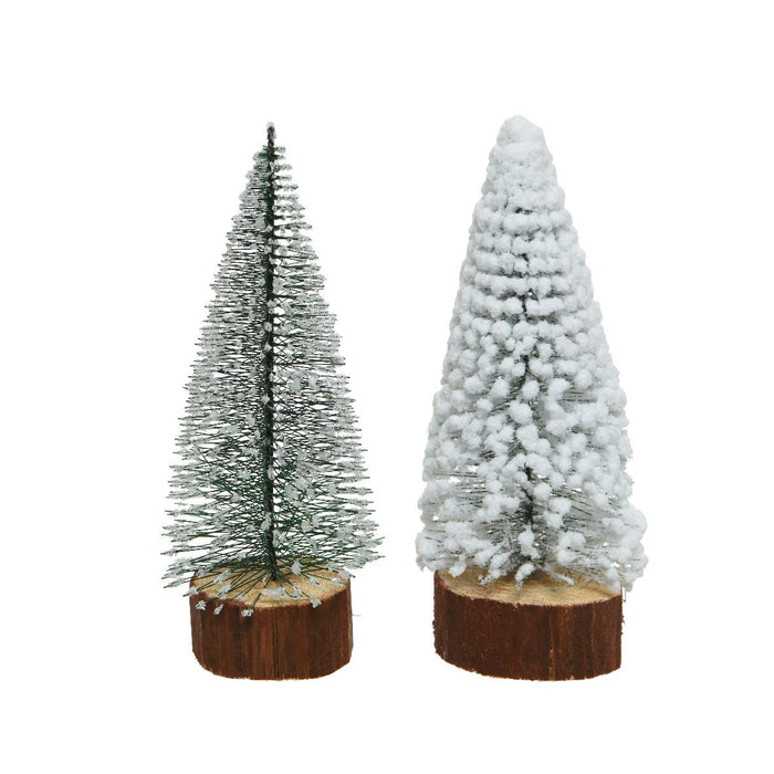 Mini Albero Con Base In Legno