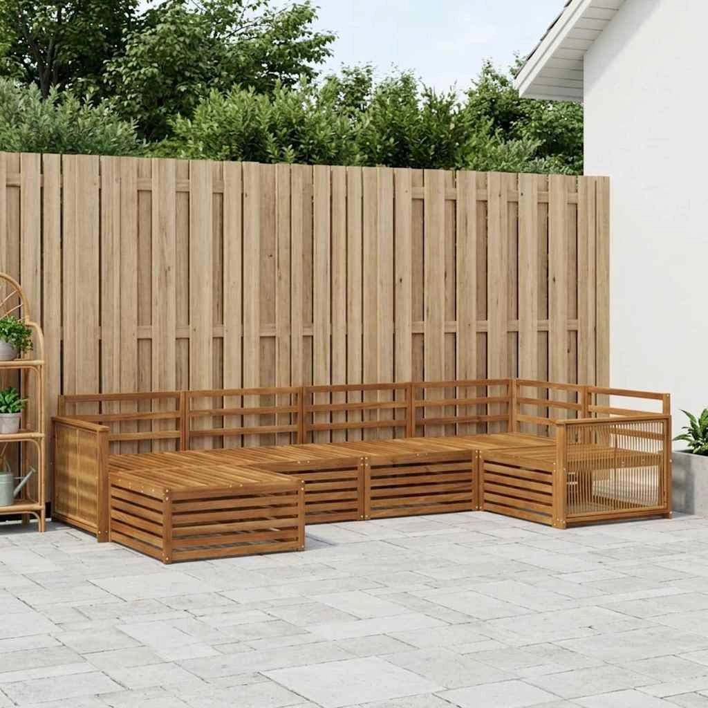 Set di divani da esterno 6 pz Naturale 3383567