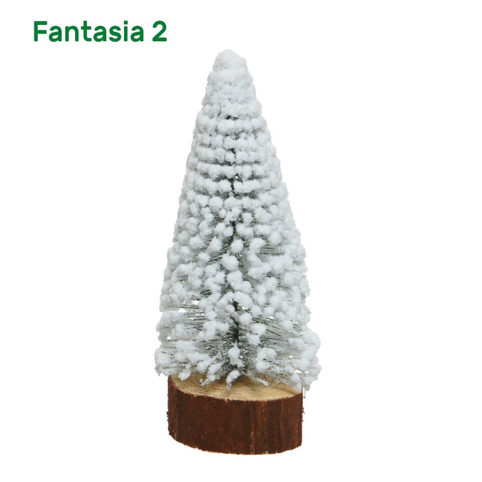 Mini Albero Con Base In Legno