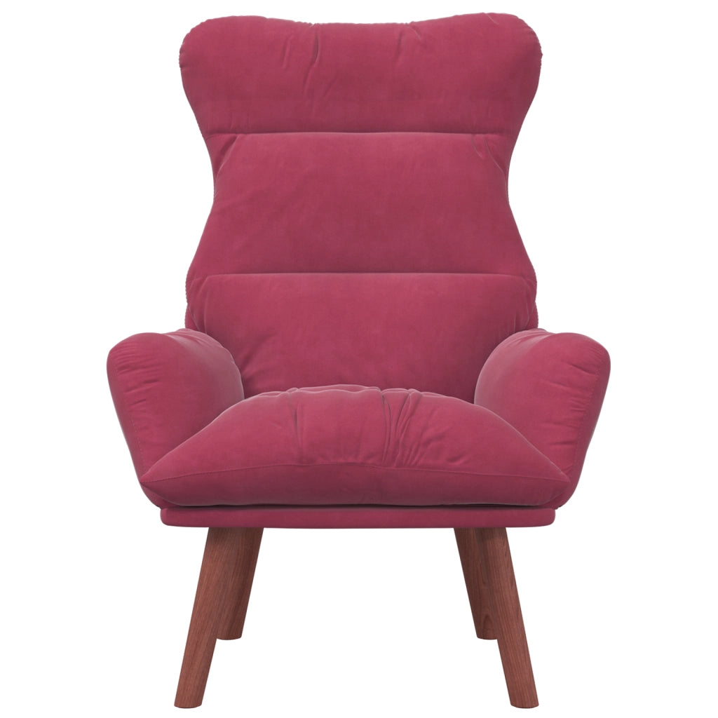 Poltrona Rilassante Velluto Rosso Vino
