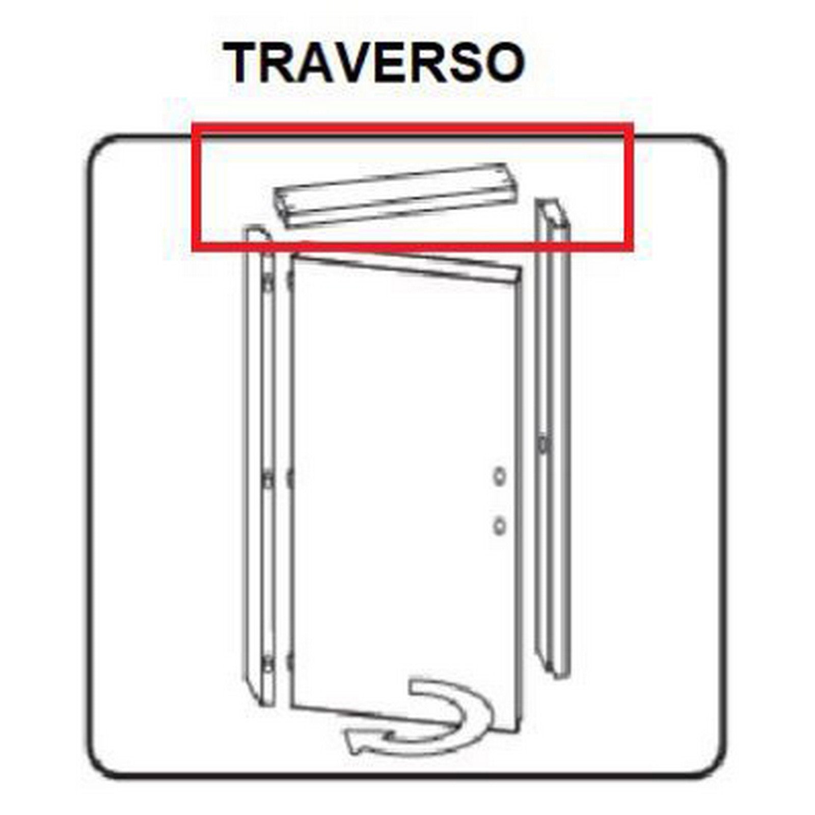 traverso battente per porta mod.microtec bianco 210x70 cm cod:ferx.603151