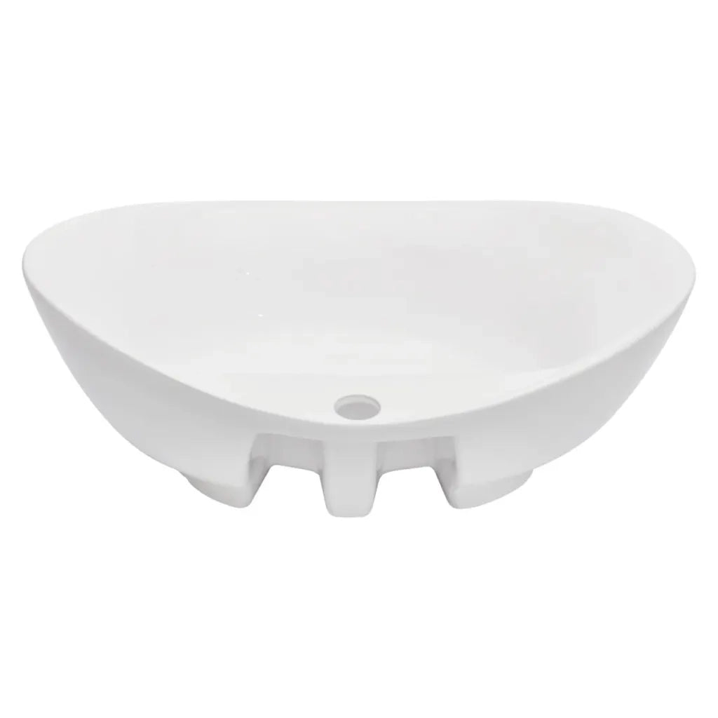 Set Mobili da Bagno 2 pz Ceramica Grigio