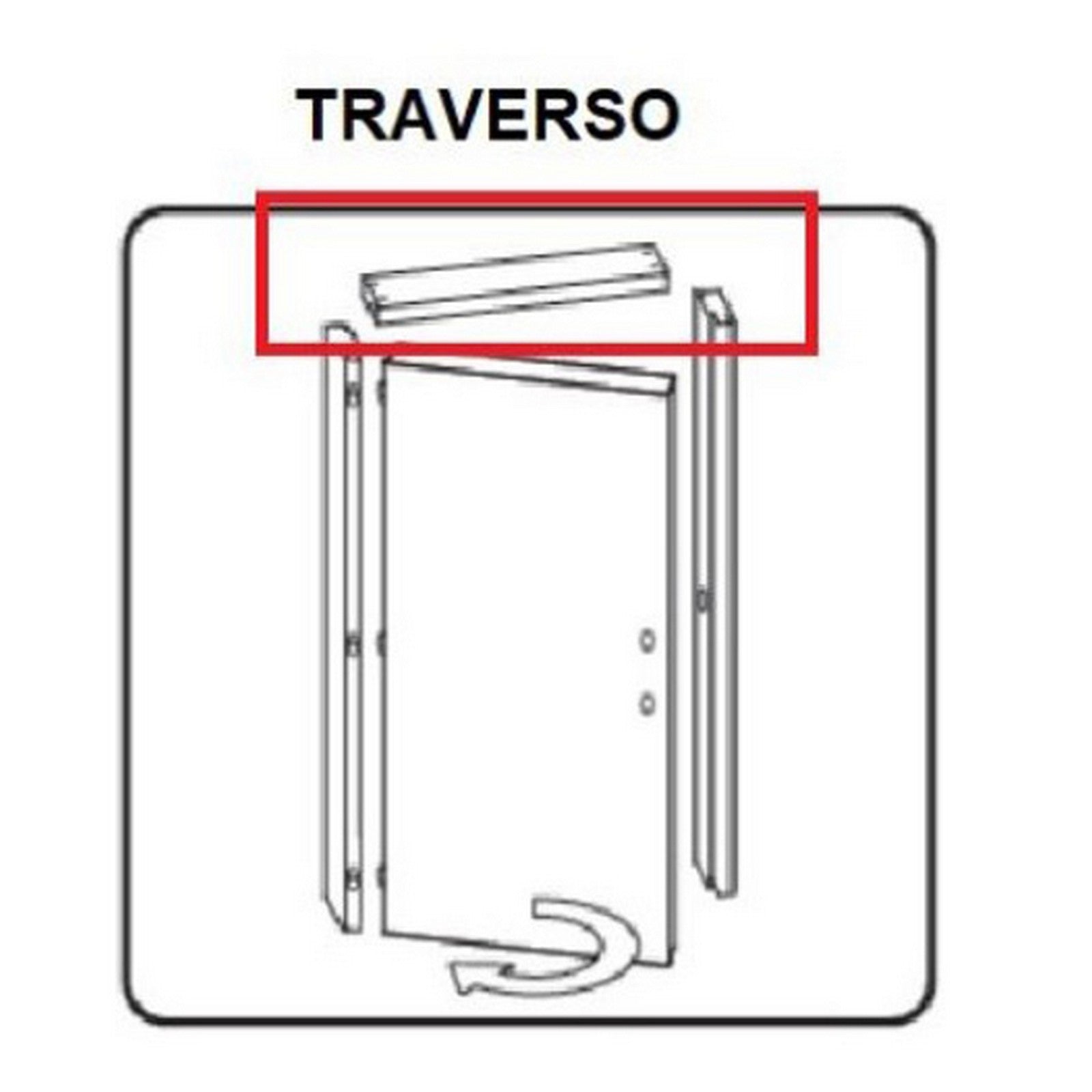 traverso battente per porta mod.microtec frassino bianco cm.210x90 cod:ferx.603196