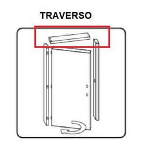 traverso battente per porta mod.microtec frassino bianco cm.210x90 cod:ferx.603196