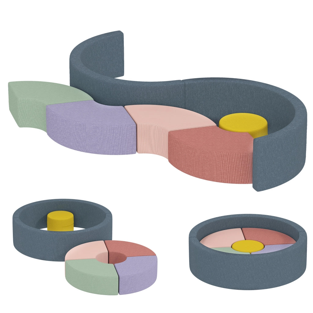 Set blocchi di gomma piuma per bambini ¨C zephmum ¨C 7 pezzi, lavabile, colori assortiti