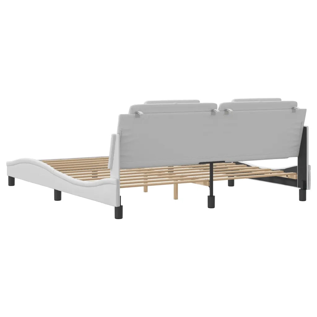 Giroletto Viana con LED senza Materasso Bianco 180x200 cm 3214037