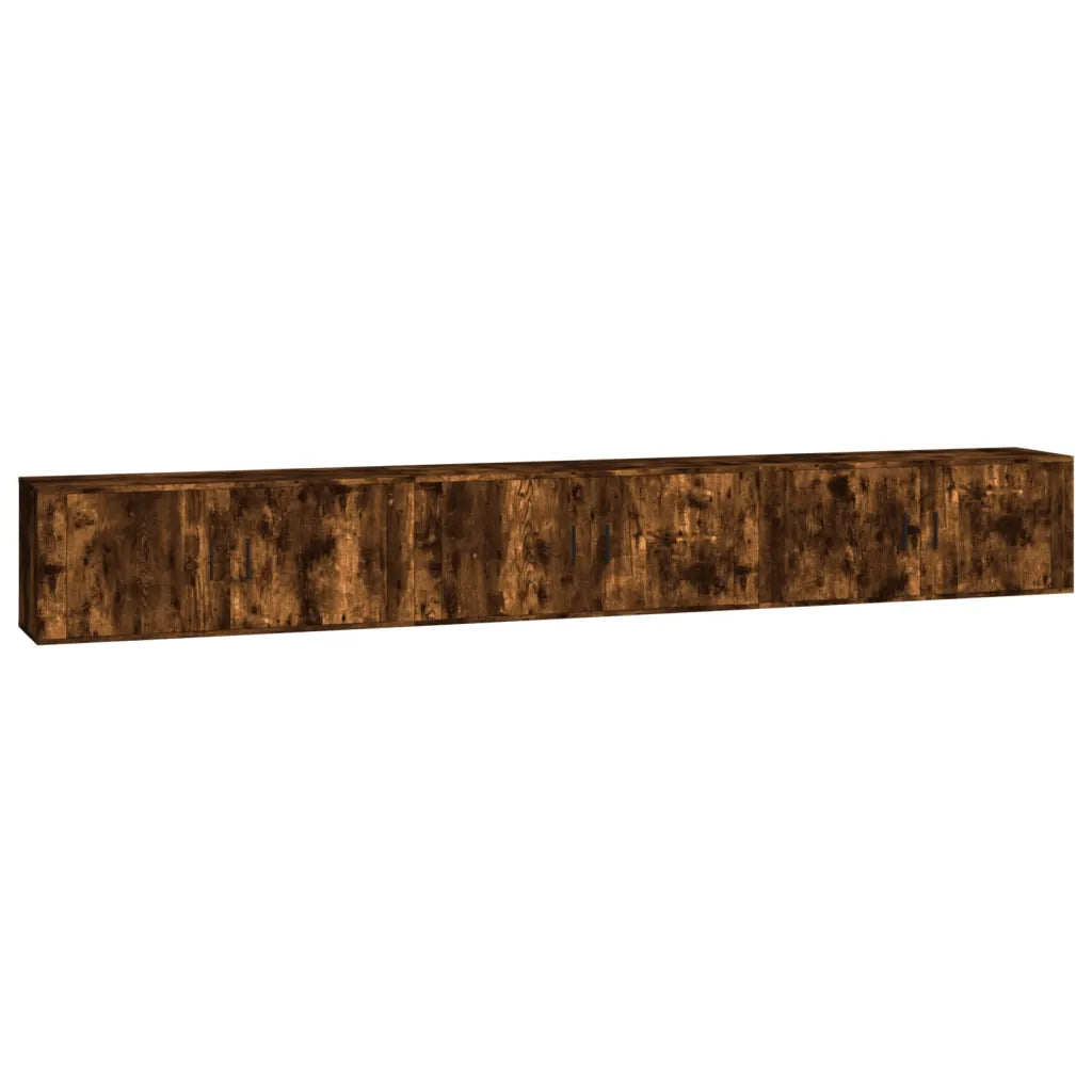 Mobili Porta TV a Parete 3 pz | Armadietto TV | Mobile Porta TV Rovere Fumo 100x34,5x40 cm