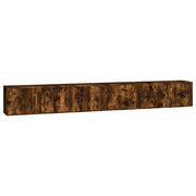 Mobili Porta TV a Parete 3 pz | Armadietto TV | Mobile Porta TV Rovere Fumo 100x34,5x40 cm