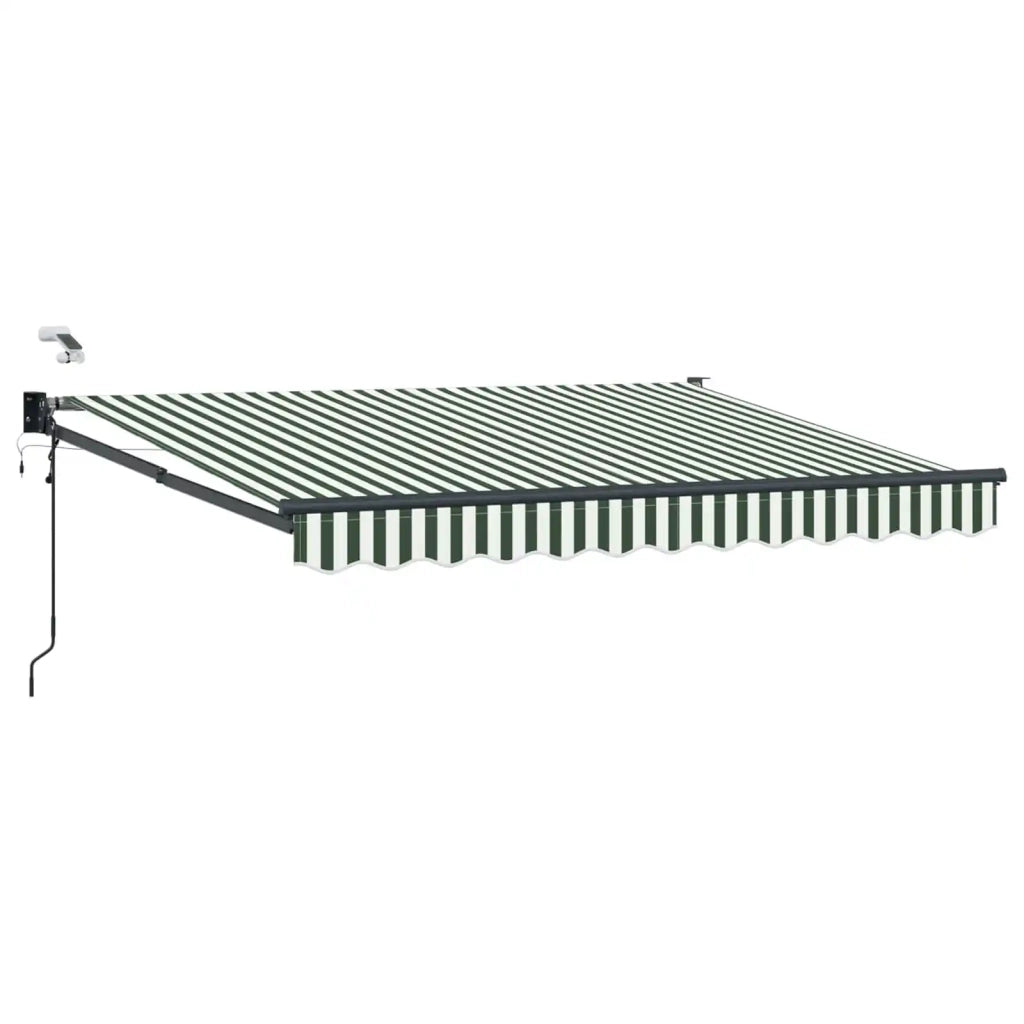 Tettuccio Elettrico Retrattile Verde e Bianco 3 x 2,5 m