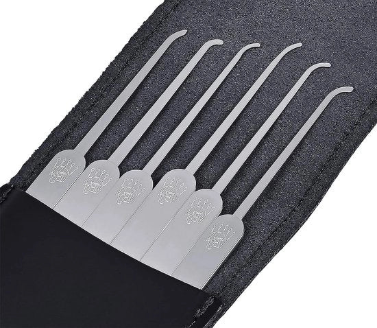 Set di uncini professionale con 6 uncini 0,5 mm Made in Germany - set di apertura di serrature attrezzi del serruriero