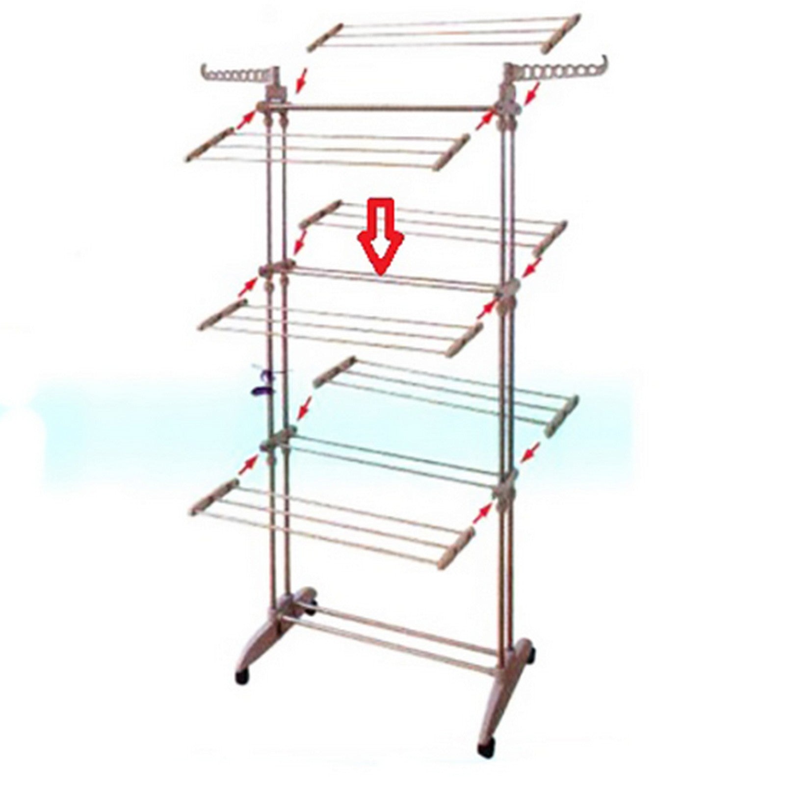 pali connettori orizzontali per stendibiancheria salvaspazio cod:ferx.603238