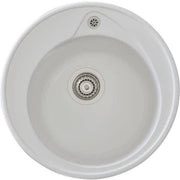 STRADOUR Lavello da incasso in RONDA, in SMC WHITE UNI - 17, 1 vasca, dim.  49 cm, svuotamento manuale