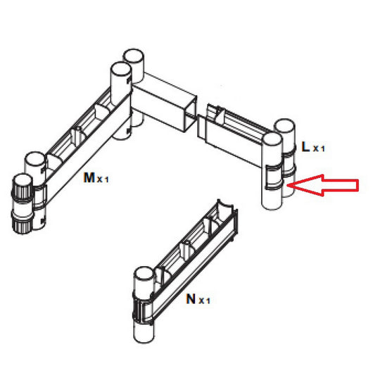 cintura l per armadio terry wave 1 anta cm 35x44x181h tuttopiani 2350ruw cod:ferx.603272
