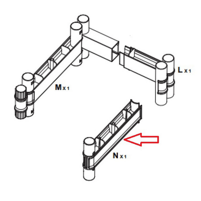 cintura n per armadio terry wave 1 ante cm 35x44x181h tuttopiani 2350ruw cod:ferx.603273