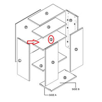 mensola per kit mobile 2 ante 68xh.95x34 cm rovere k105 cod:ferx.603278