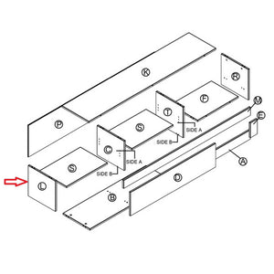 parete l fianco per parete living roomy rovere nod/bianco grk13 k105/0110 cod:ferx.603280