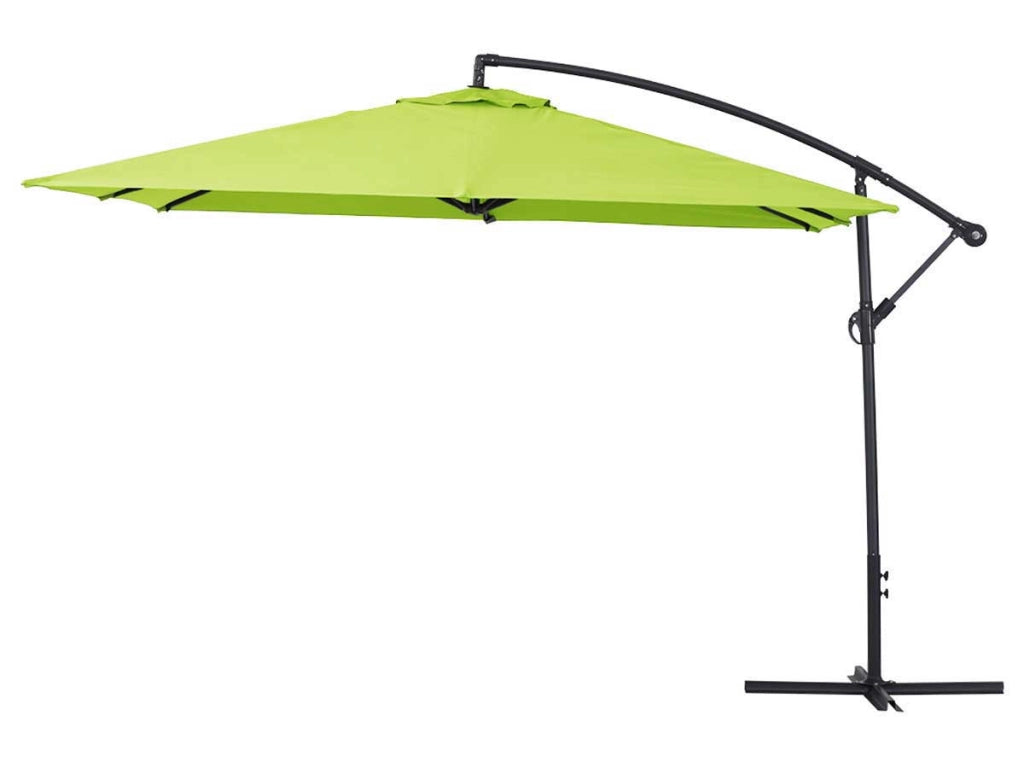 Ombrellone da giardino decentrato in alluminio ILIOS 3 - Quadrato - 3 x 3 m - Verde