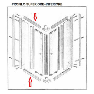profilo sup+inf.x box doccia crist.tras/ser mm.6 cm.80x80 lusso cod:ferx.603303