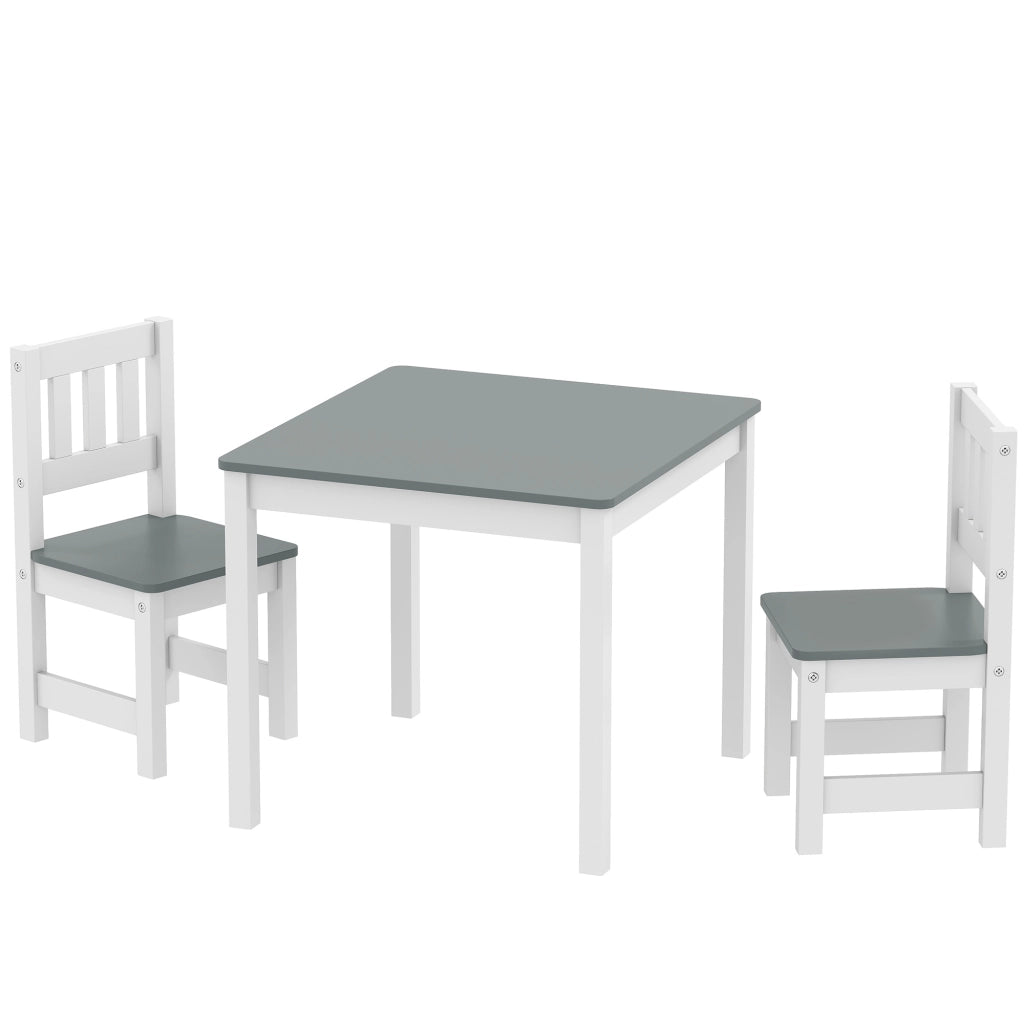 Tavolo per bambini con 2 sedie ¨C zephmum ¨C 56x52x48 cm Grigio