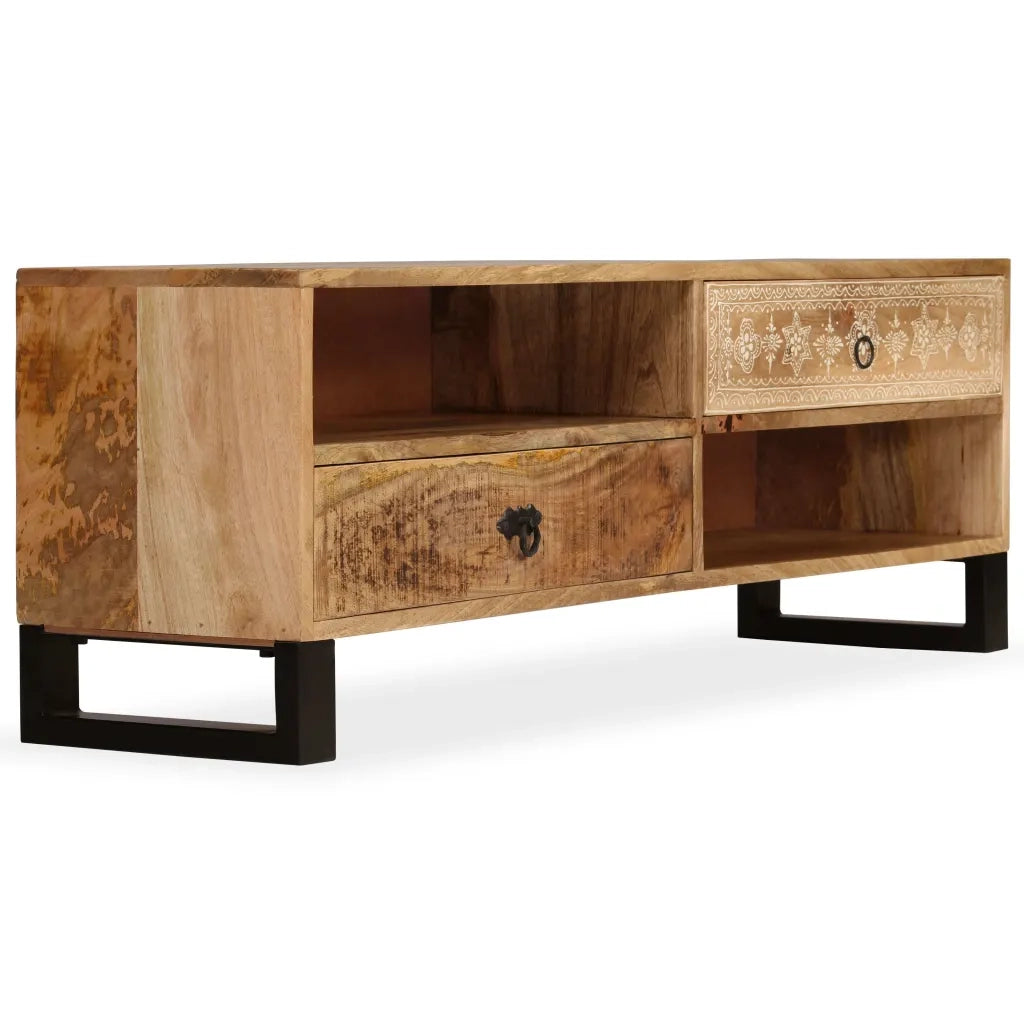 Mobile Porta TV in Legno Massello di Mango 120x30x40 cm 244940