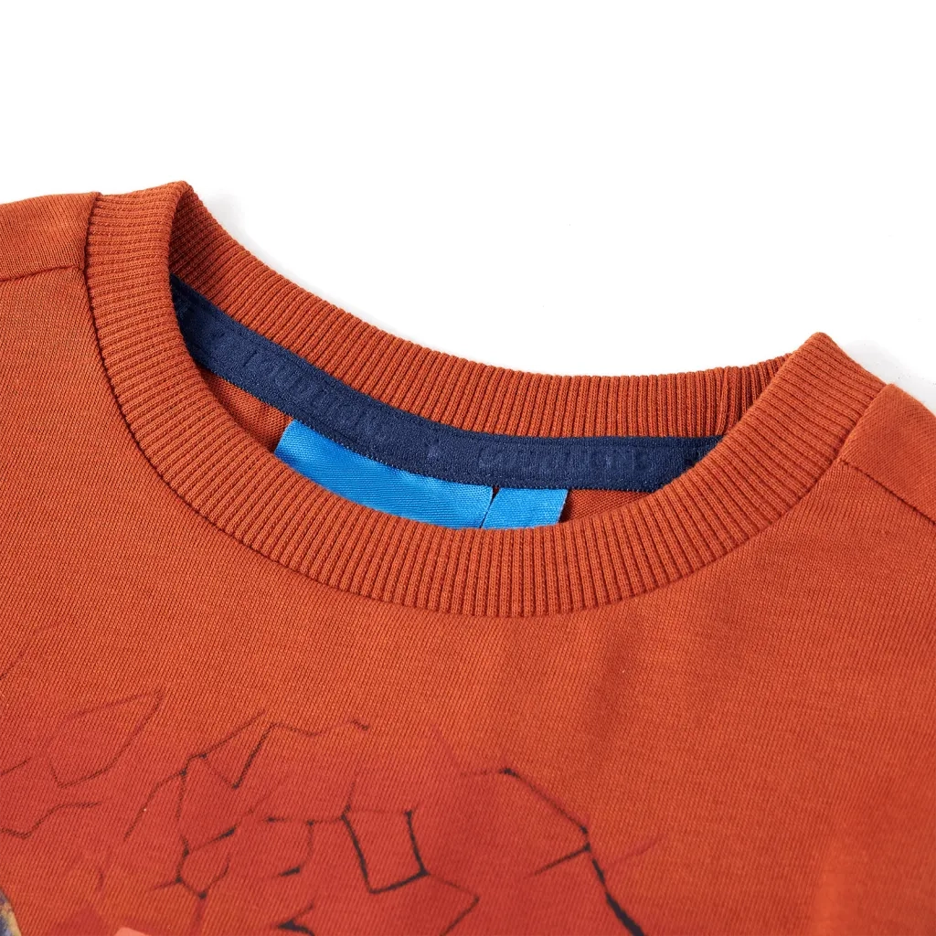 Maglietta da Bambino Maniche Lunghe Ruggine Chiaro 104