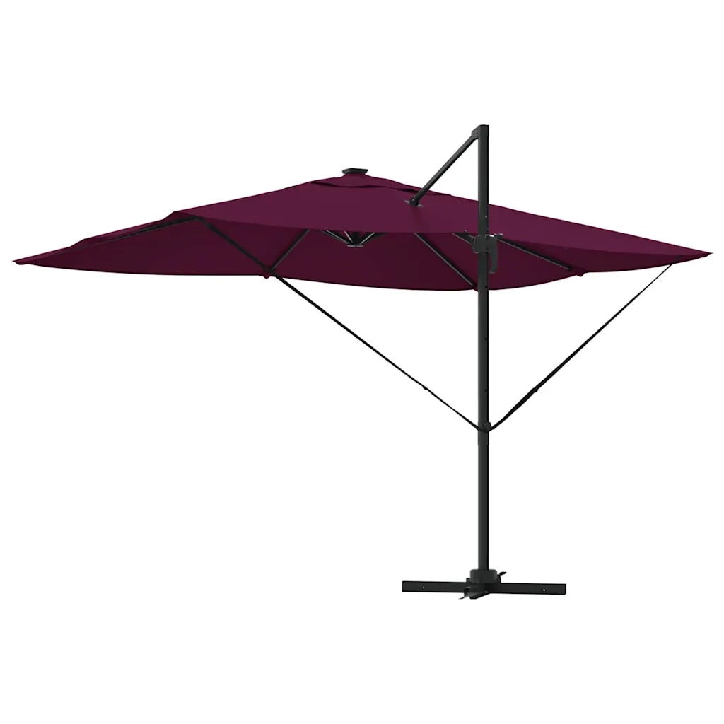 Ombrellone con blocco Rosso Bordeaux-Ombrello da giardino 352 x 251 x 265 cm