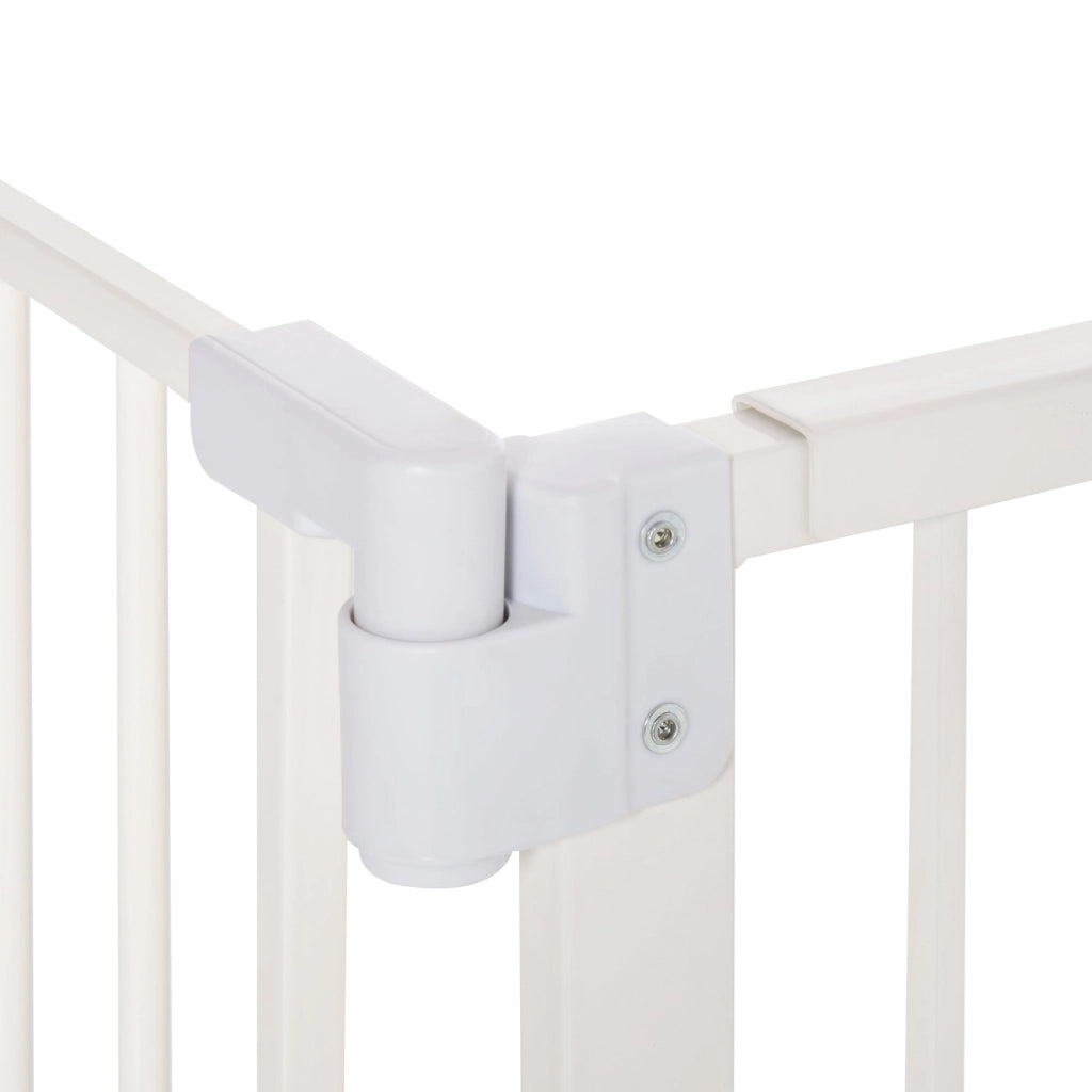 Cancelletto di Sicurezza per Cani Montaggio a Pressione Chiusura Automatica 76,2A cm Bianco