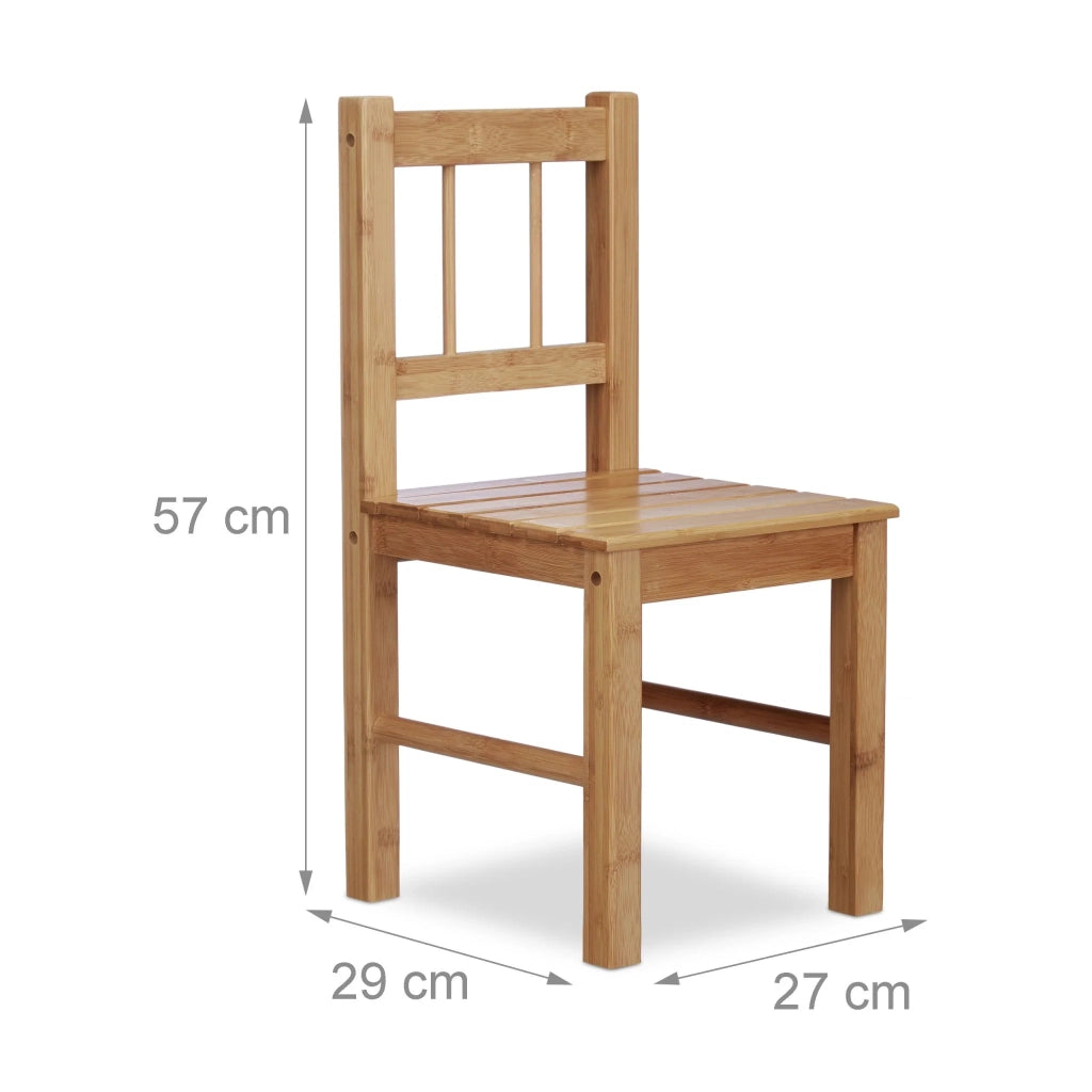 Sedia per bambini decorazione naturale 30 x 30 x 60 cm uso interno esterno look decorativo in bambù naturale 13_0003328