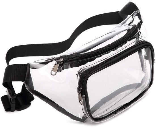 Heuptas trasparenti adattabili per sportivi e non - Cinturino regolabile da 84-120 cm heuptas trasparenti per smartphone fino a 19 cm heuptas trasparenti per eventi sportivi, concerti - Nero