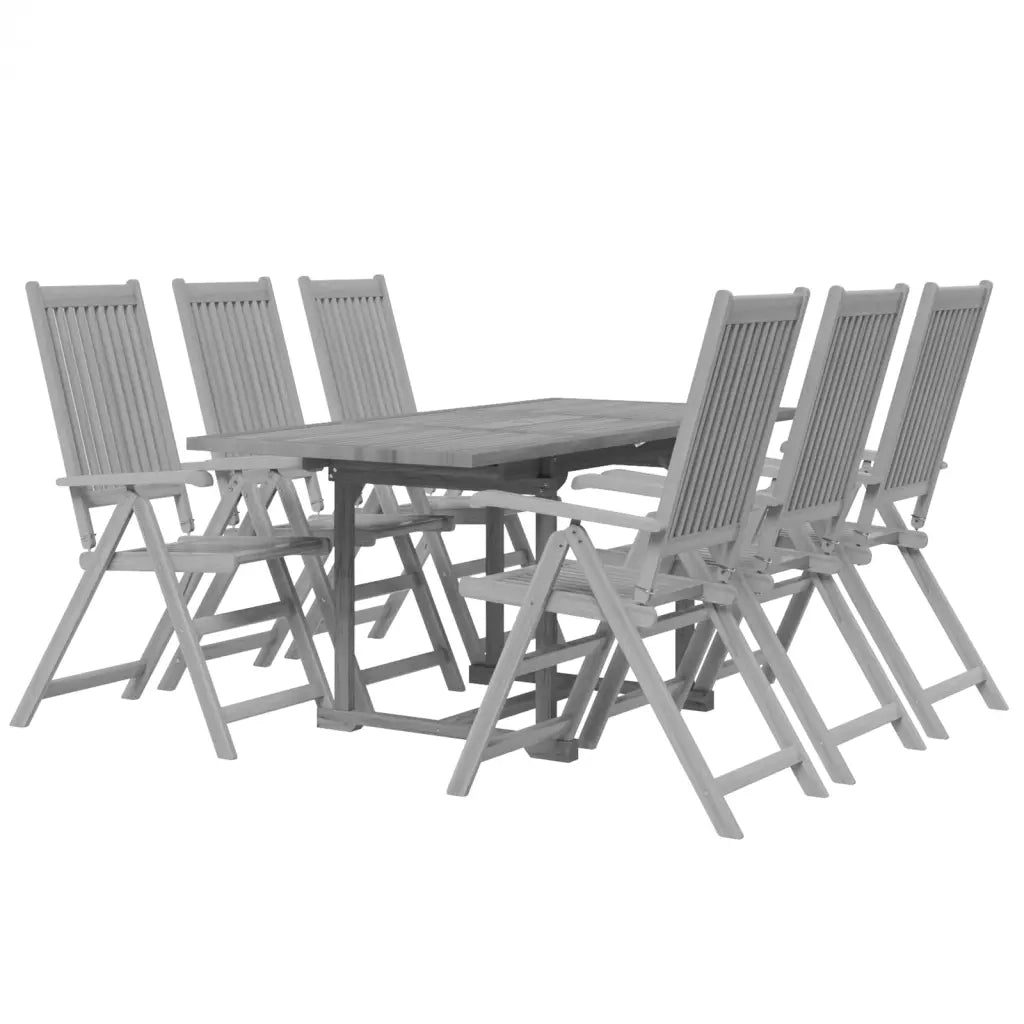 Set da Pranzo da Giardino 7 pz in Legno Massello di Acacia 3079656