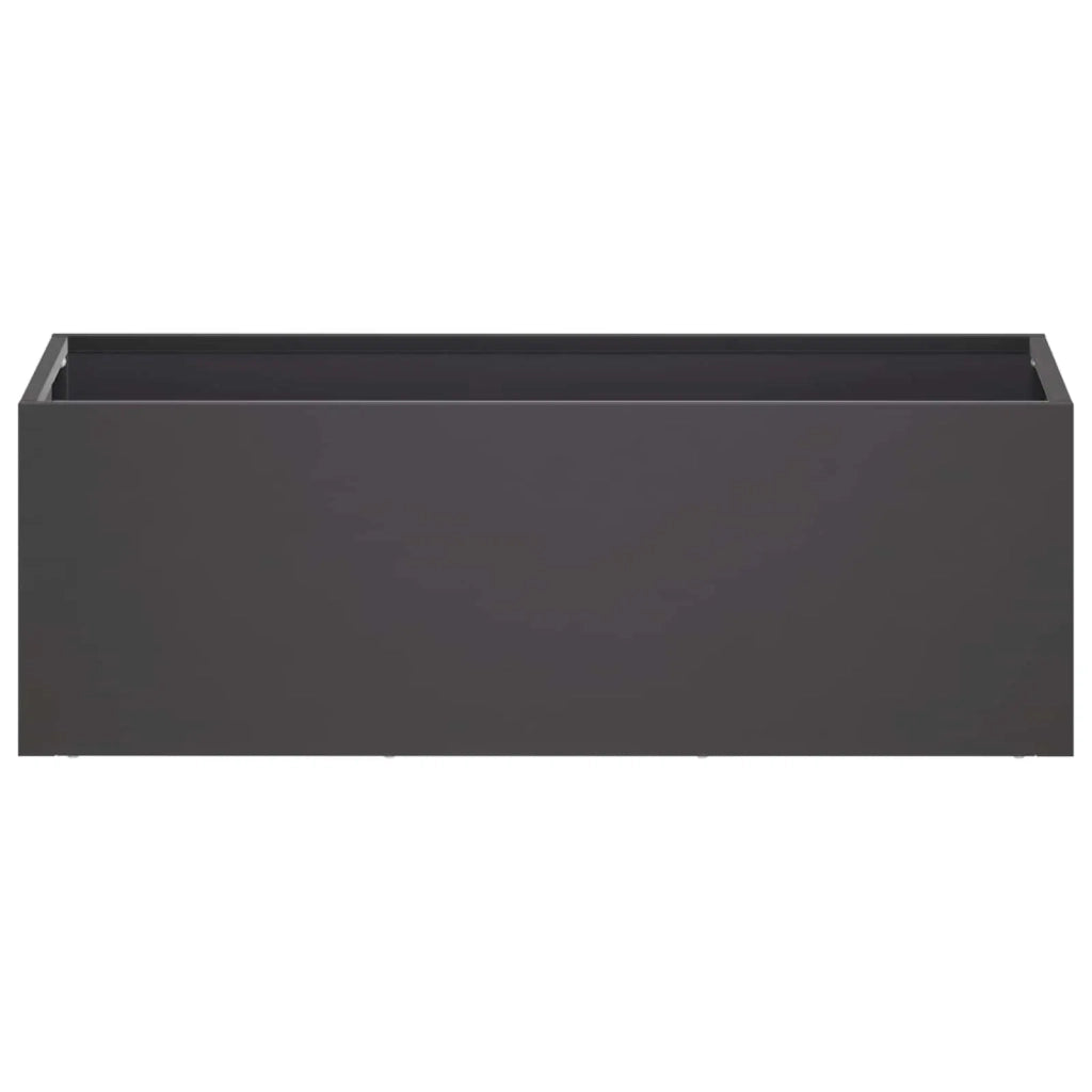 Vaso da giardino Nero 60 x 20 x 20 cm Acciaio laminato a freddo 8005148