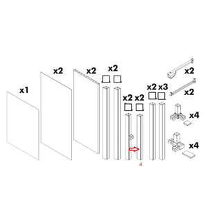 montante nr.3 per kit coprilavatrice resina cod:ferx.603446