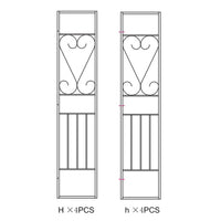 laterali h+h per gazebo in metallo mt.3x3 decorazione ecru yf-3133b cod:ferx.603462